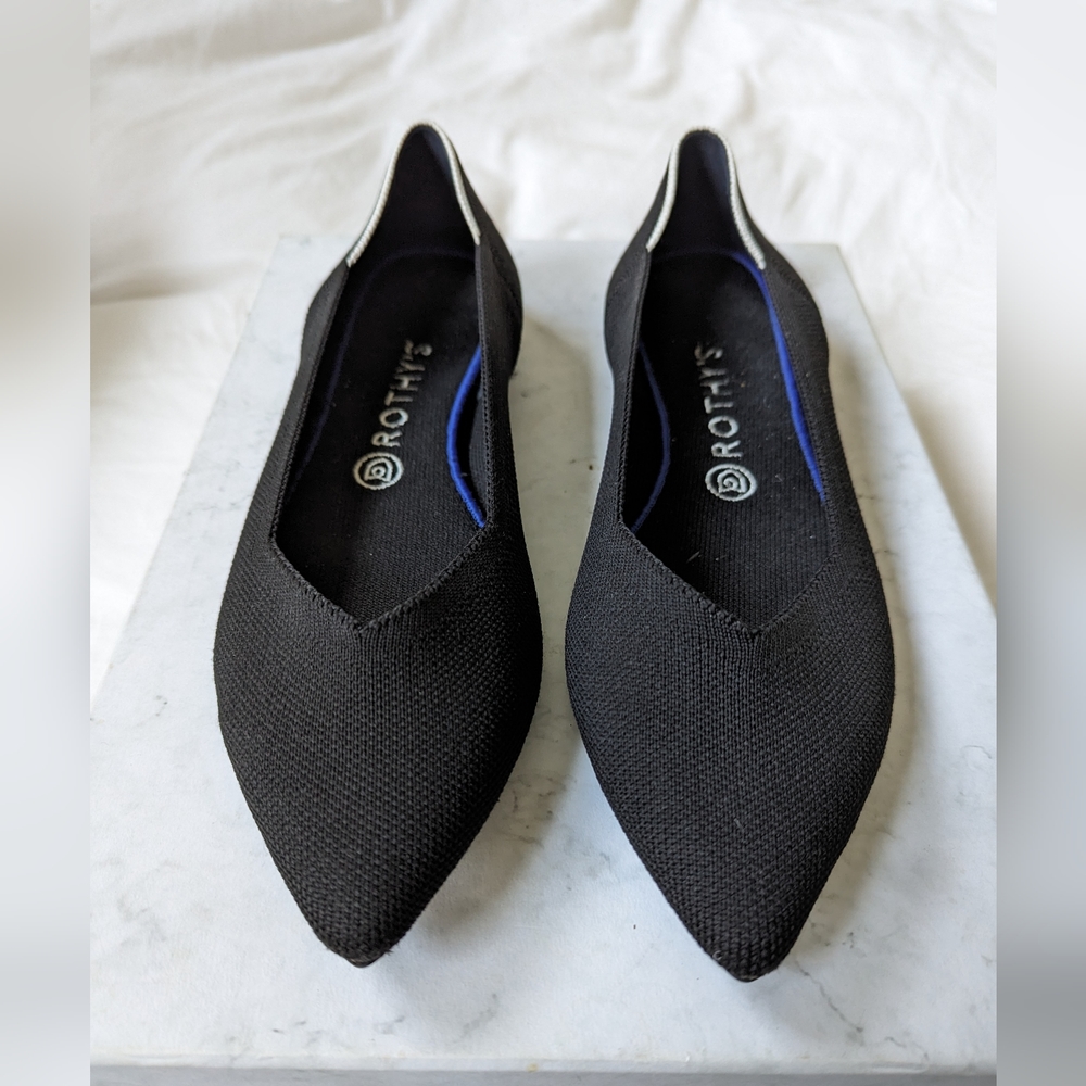 Rothy's The Point black flats 10.5